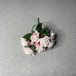 Artificial Faux Pink Paper Roses & Peonies Floral Arrangement